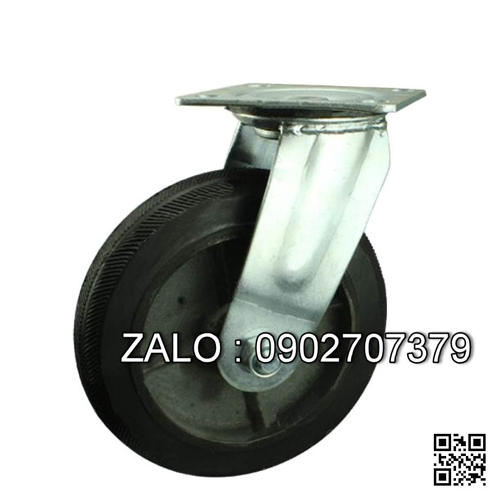Bánh xe đẩy FSM200 cao su tĩnh Ø200x40 mm