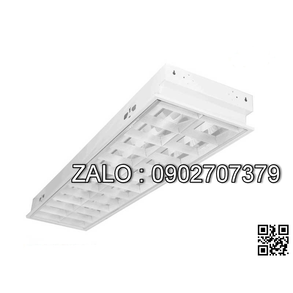 Máng đèn huỳnh quang âm trần Paragon 18/20W T8-T10 PRFA218 606x302x88mm-(2 bóng)