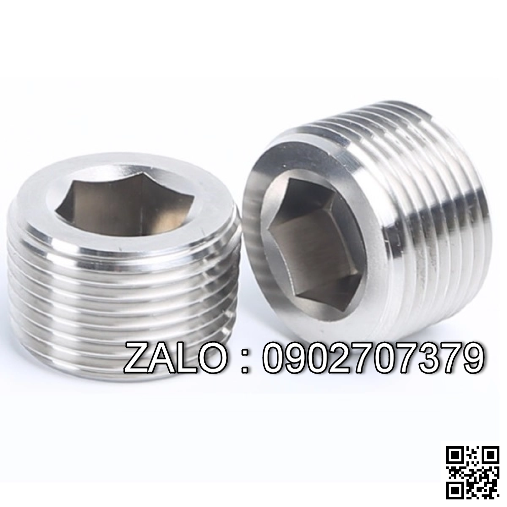 Nút ren ngoài BSPT - INOX 304 DN15