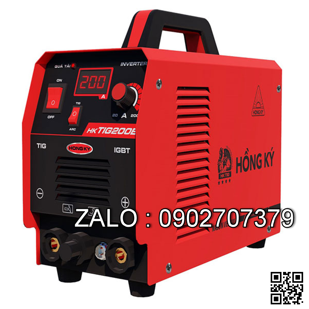 Máy hàn Tig + que Inverter 200 Ampe - 220V HKTIG200E-PK