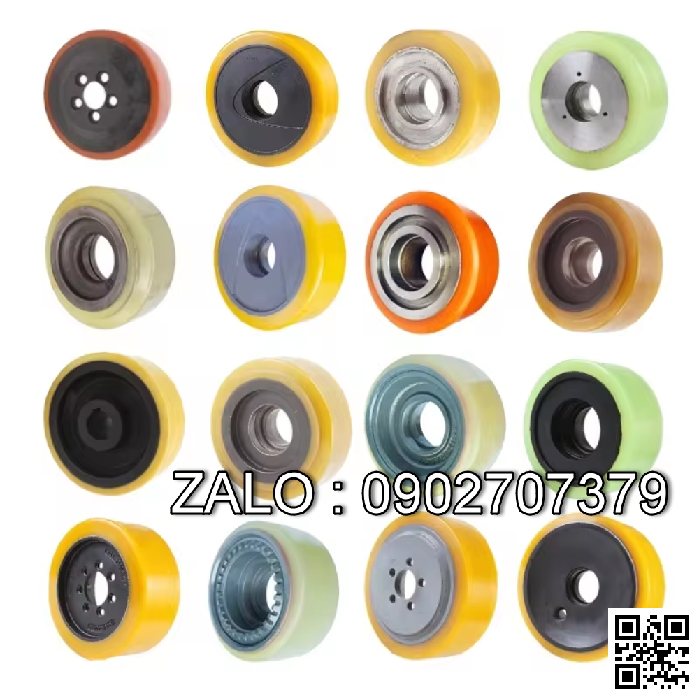 Bánh xe đẩy DPL100 PP trắng khóa Ø100x40 mm