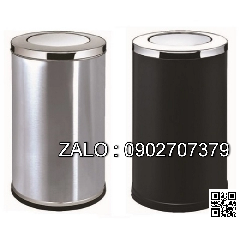 Thùng rác inox loại lớn nắp bập bênh A35-G