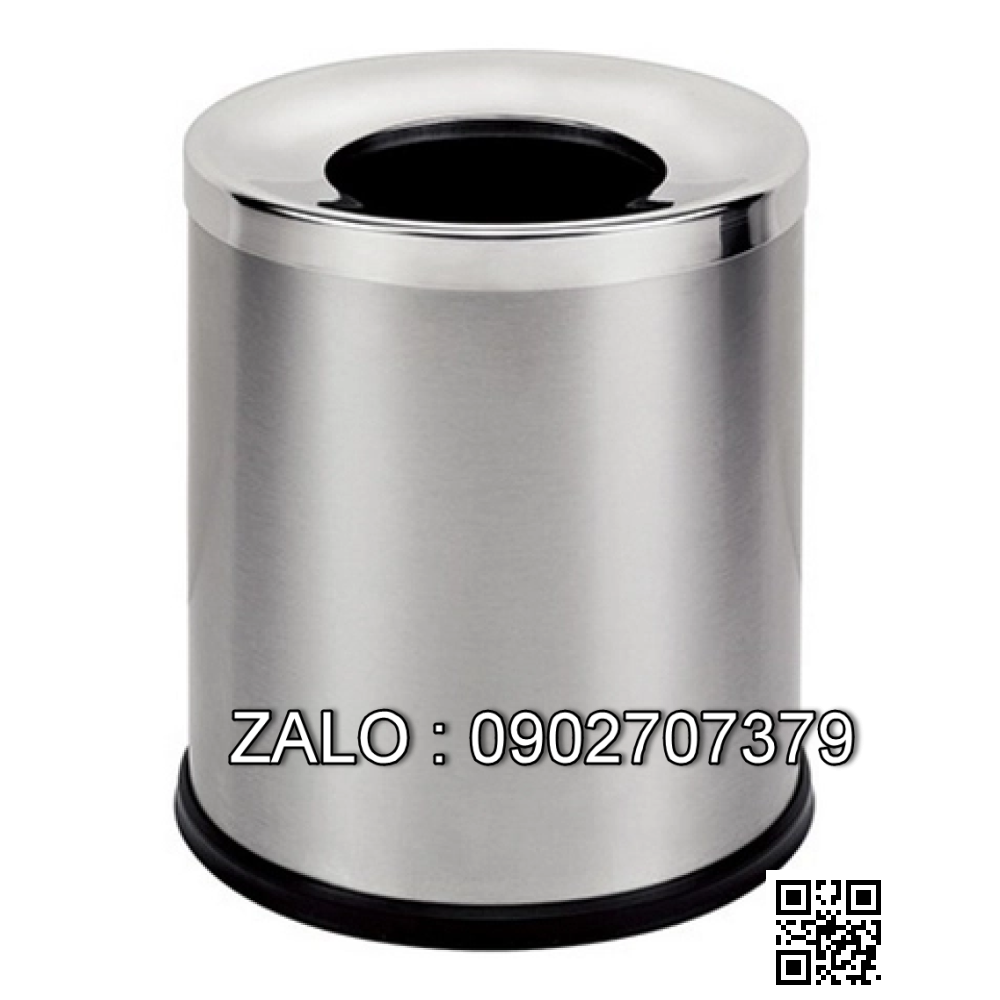 Thùng rác inox nắp lỗ tròn rất đẹp A36-M