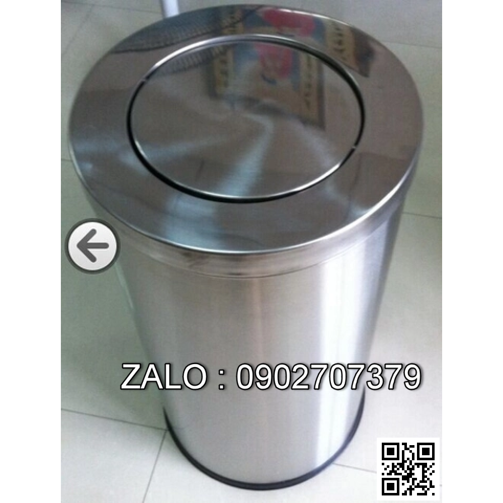 Thùng rác inox nắp bập bênh A35-P