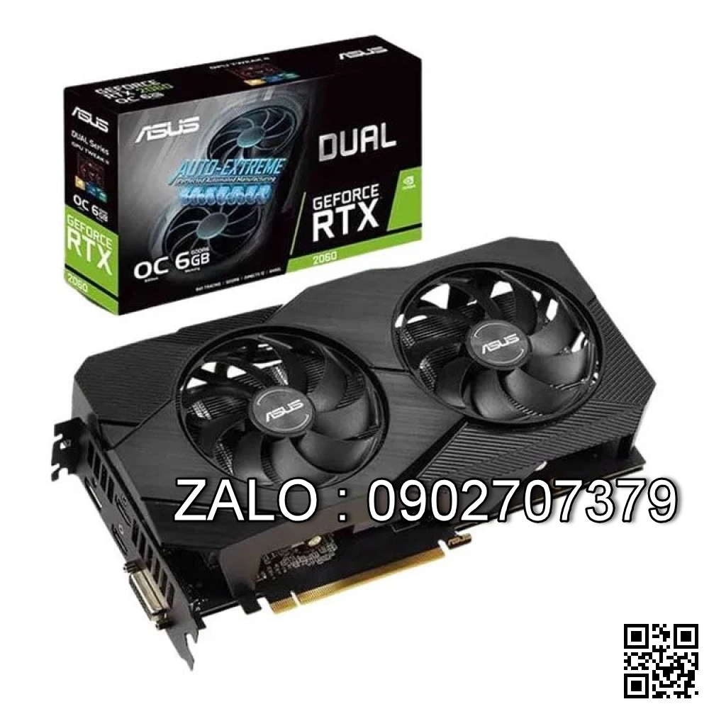 Card Vga ASUS DUAL-RTX2060–O6G EVO (2FAN) Chính Hãng