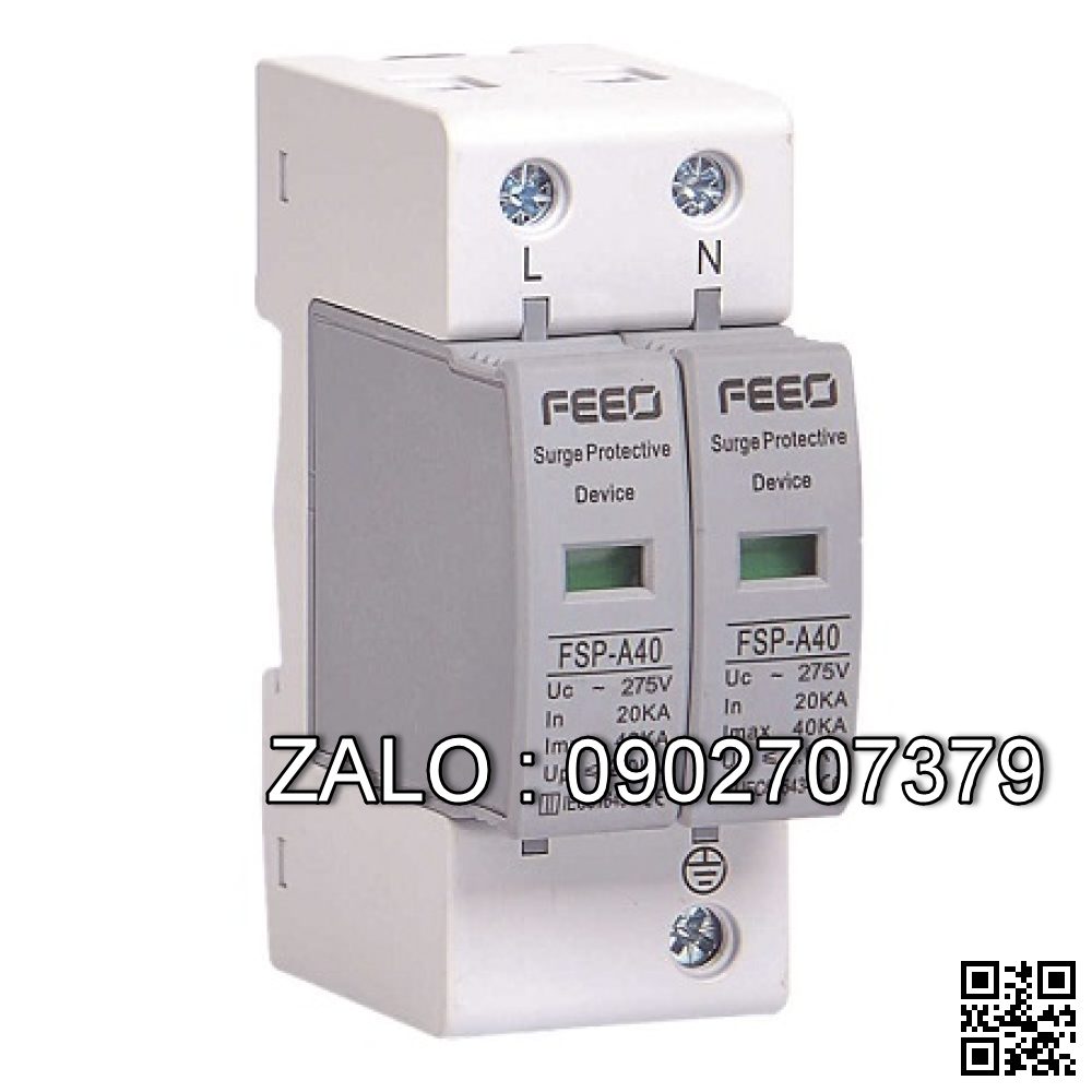 CB chống sét DC FEEO FSP-D40-600 600VDC 40kA 1P+N