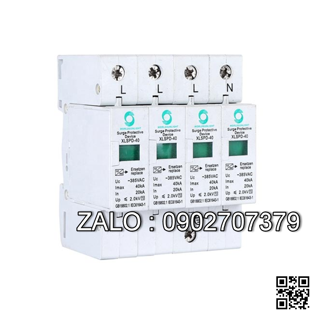 CB chống sét DC XLSPD-PV 1000VDC 40kA 2P