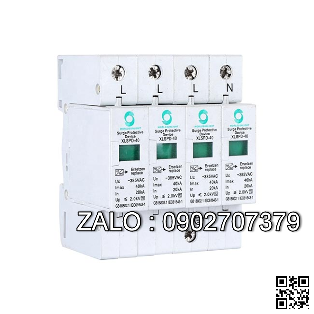 CB chống sét DC SNSPD-PV 1000VDC 40kA 3P
