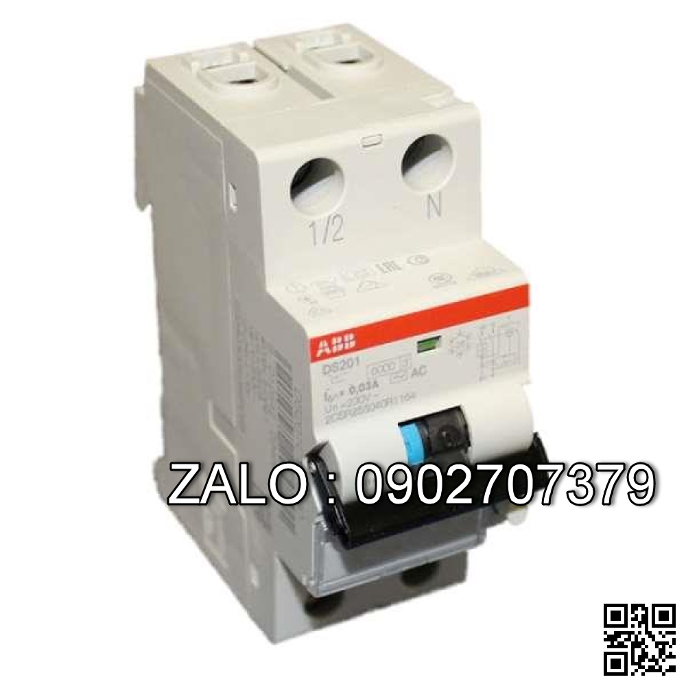 CB chống giật ABB DS201 C40 AC30 30mA 40A 1P+N 6kA