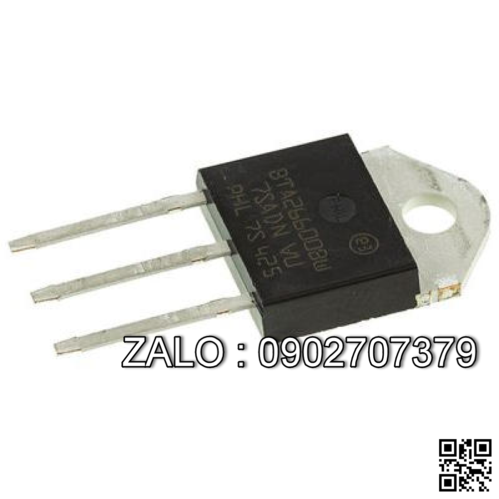 Triac BTA26-800BW, nhiet do hoat dong:- 40-125 do C, dong dien kich hoat cong IGT : 50mA, dien ap trang thai bat: 1.55V, dong kich hoat cong Igt: 50 Ma