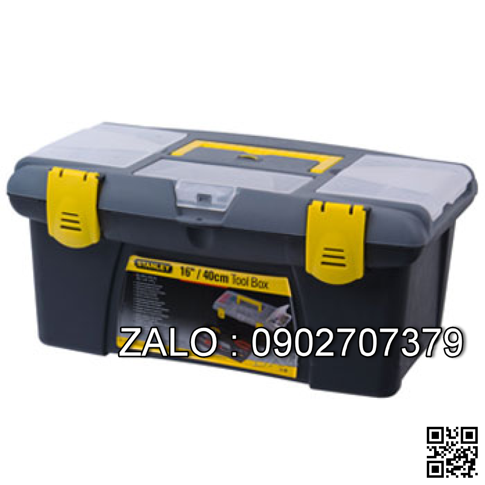 Thùng đồ nghề bằng nhựa 2 ngăn khóa sắt
 Stanley 390x250x180mm 92-905