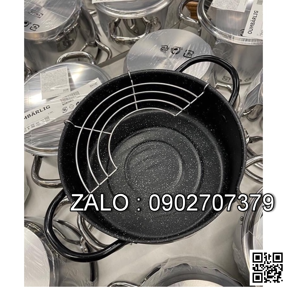 Nồi chiên chống dính vân đá có khay ráo dầu mỡ (Kiện 12 cái)