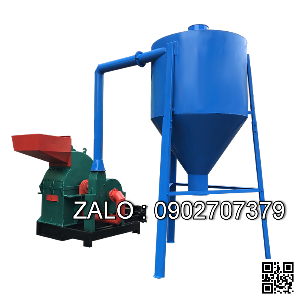 Máy nghiền buồng đập 50 + bầu cắt gió