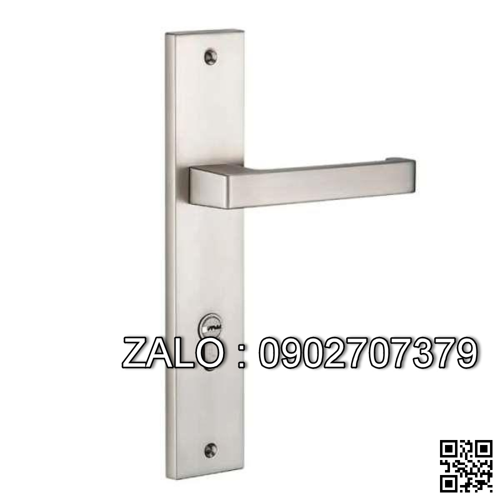 Khóa cửa tay gạt Vickini 35128.102 MSN ken xước mờ 2 đầu chìa