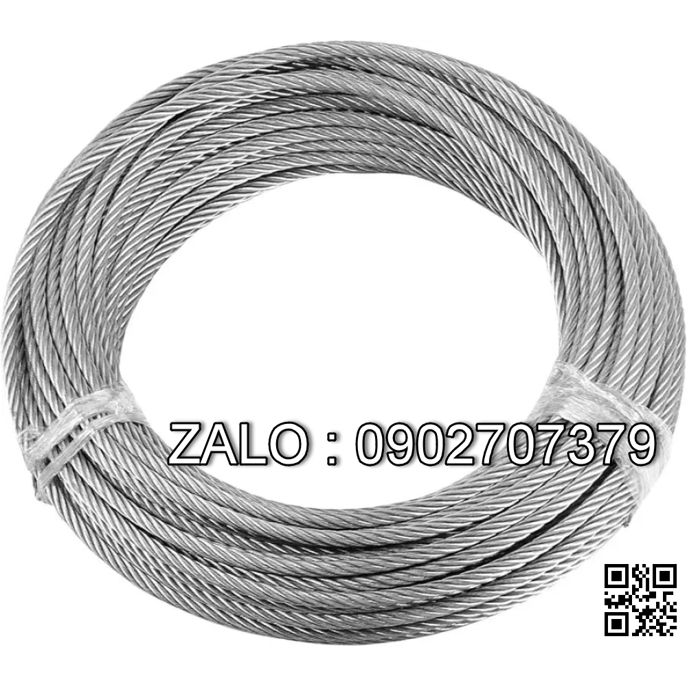 Dây cáp thép D20mm (19.5mm 6x36+iwrc), chầu 2 đầu