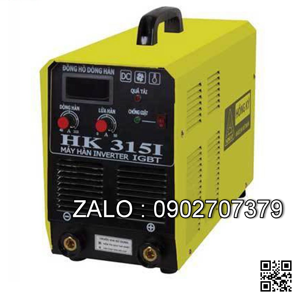 Máy hàn que Inverter 315 Ampe - 380V HK315I-3P380V ( Phụ kiện gồm: 2 cọc nối dài , không dây hàn .Máy có chức năng chóng giật khi hàn ở môi trường ẩm ướt )