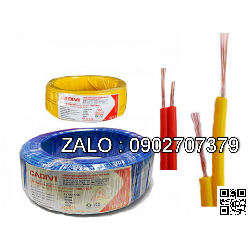 Dây điện Cadivi VCmo 2×2.5 (50/0.25) 300/500V