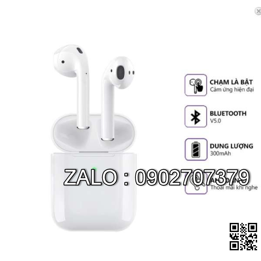 Tai Nghe Bluetooth LANEX LEP-TWS -W12 Chính Hãng (Cảm Ứng, 2 Bên, V5.0)