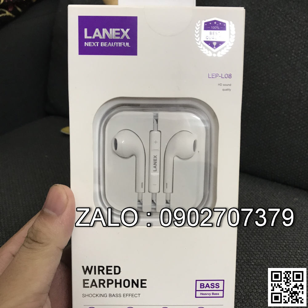 Tai Nghe Nhét Tai Lanex LEP-L08 Chính Hãng