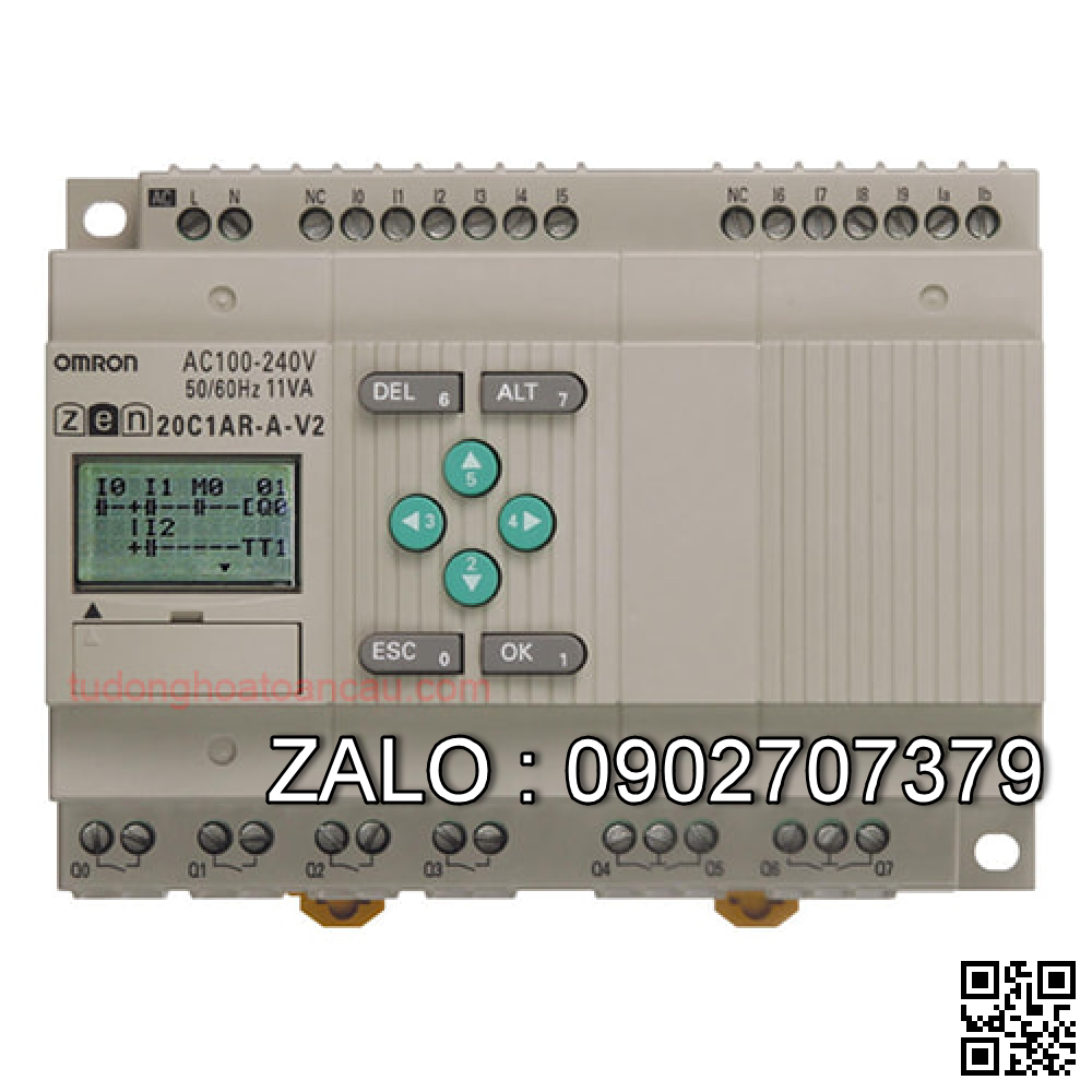 Bộ lập trình Omron ZEN-20C1DR-D-V2 (12 in / 8 out)