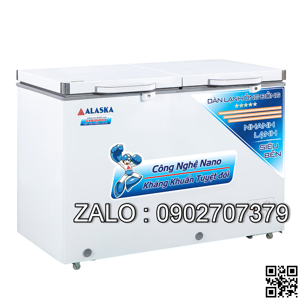 Tủ đông Alaska BCD-3068C 205L 2 ngăn đông mát dàn đồng
