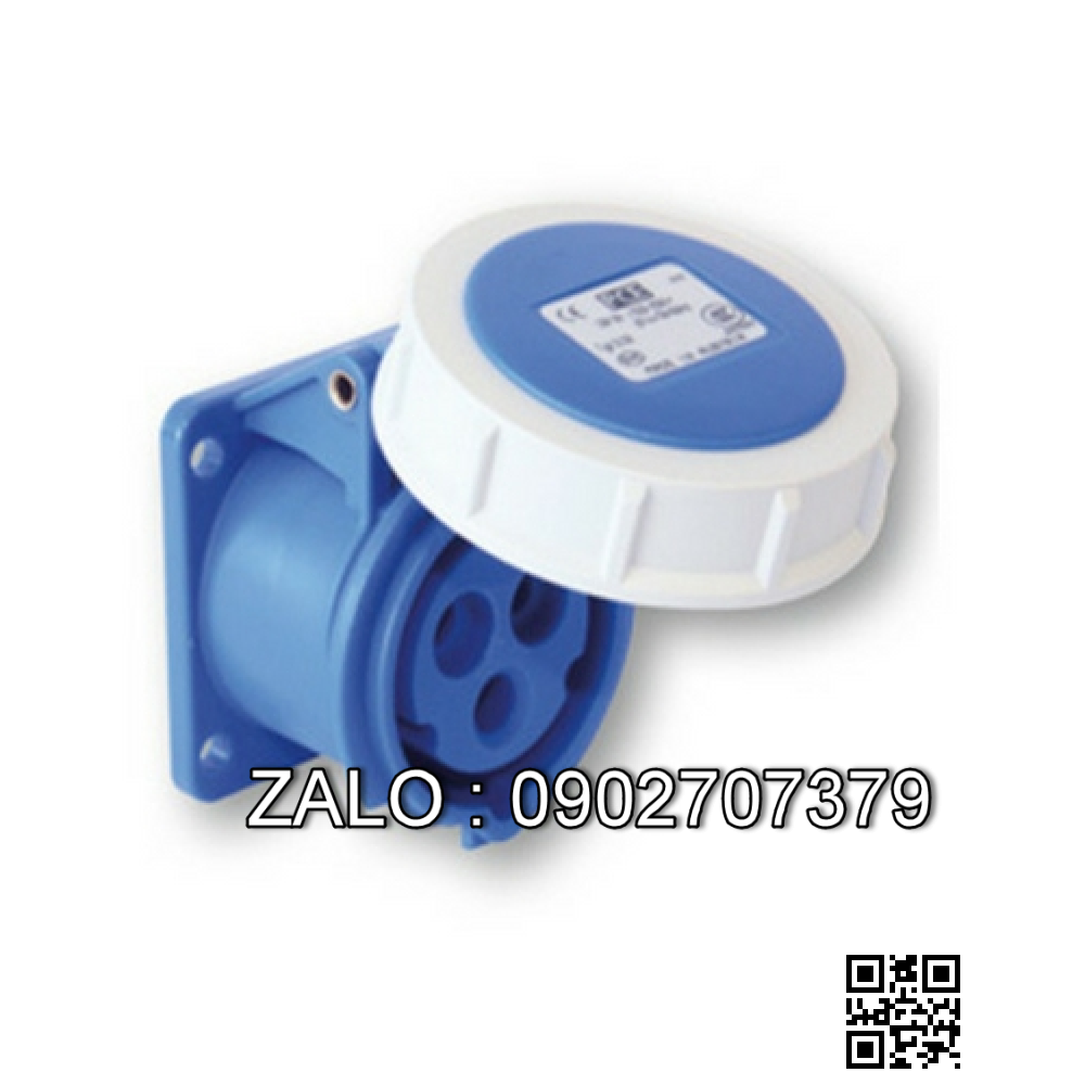 Ổ cắm (đế âm) CN 1 pha 3P, 16A/6h - 250V - PCE/Mennekes