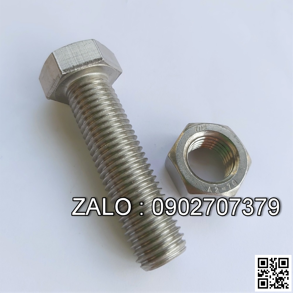 Bulong inox đầu lục giác M1x5