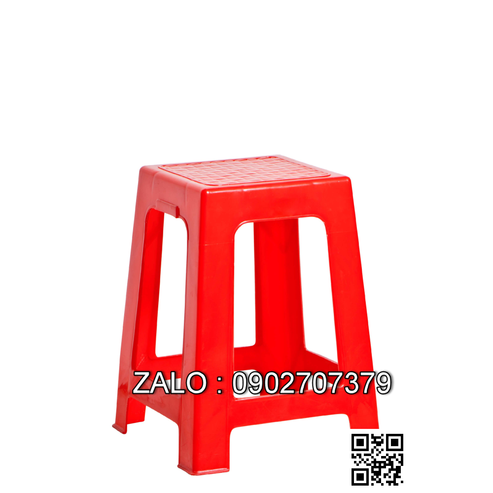 ghế nhựa cao màu đỏ