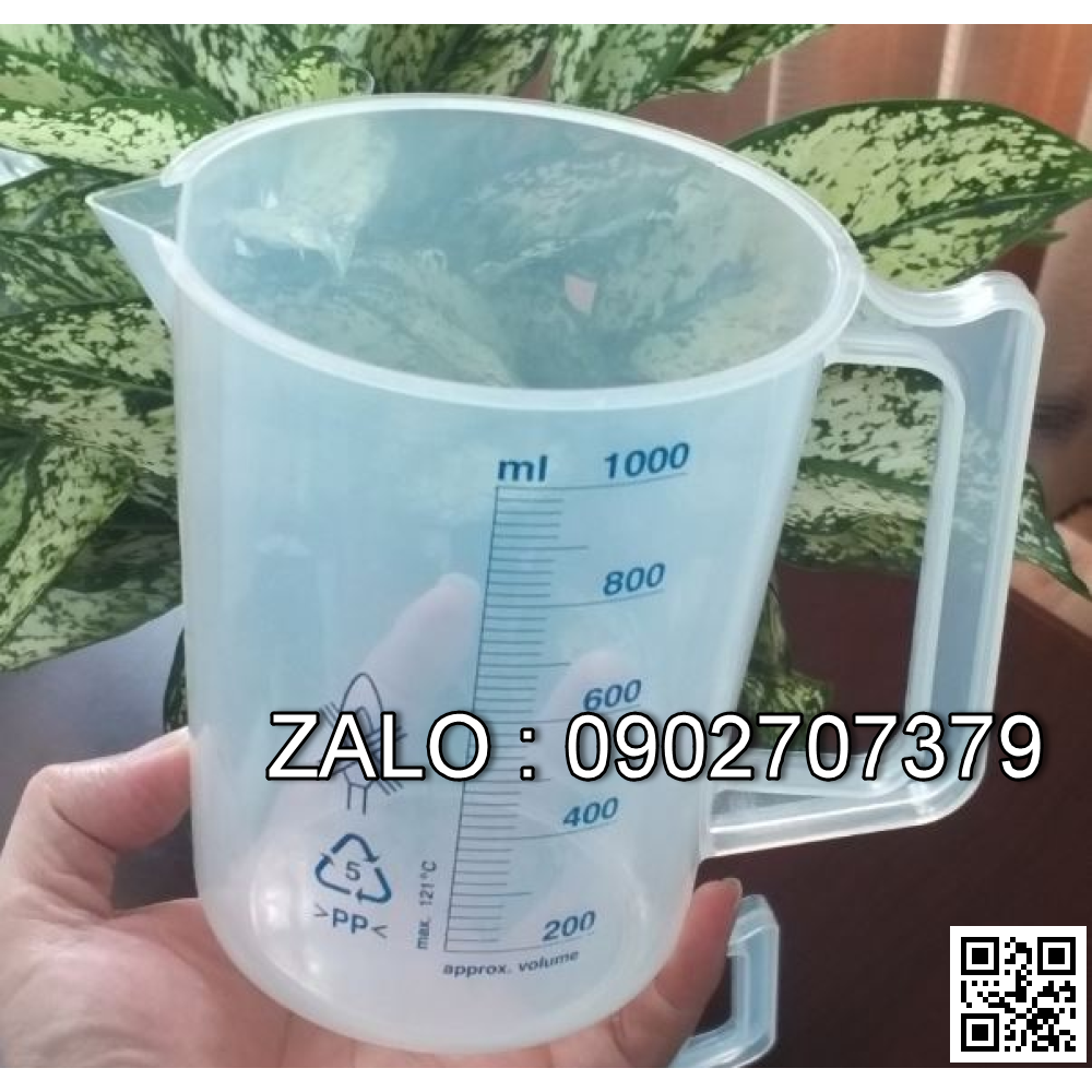 Xô nhựa chia vạch có nắp loại 1000ml