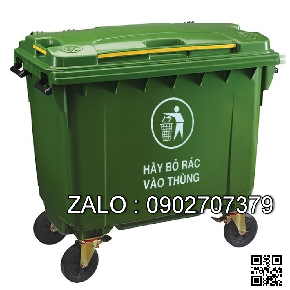 Thùng rác nhựa 660 lít TRN660