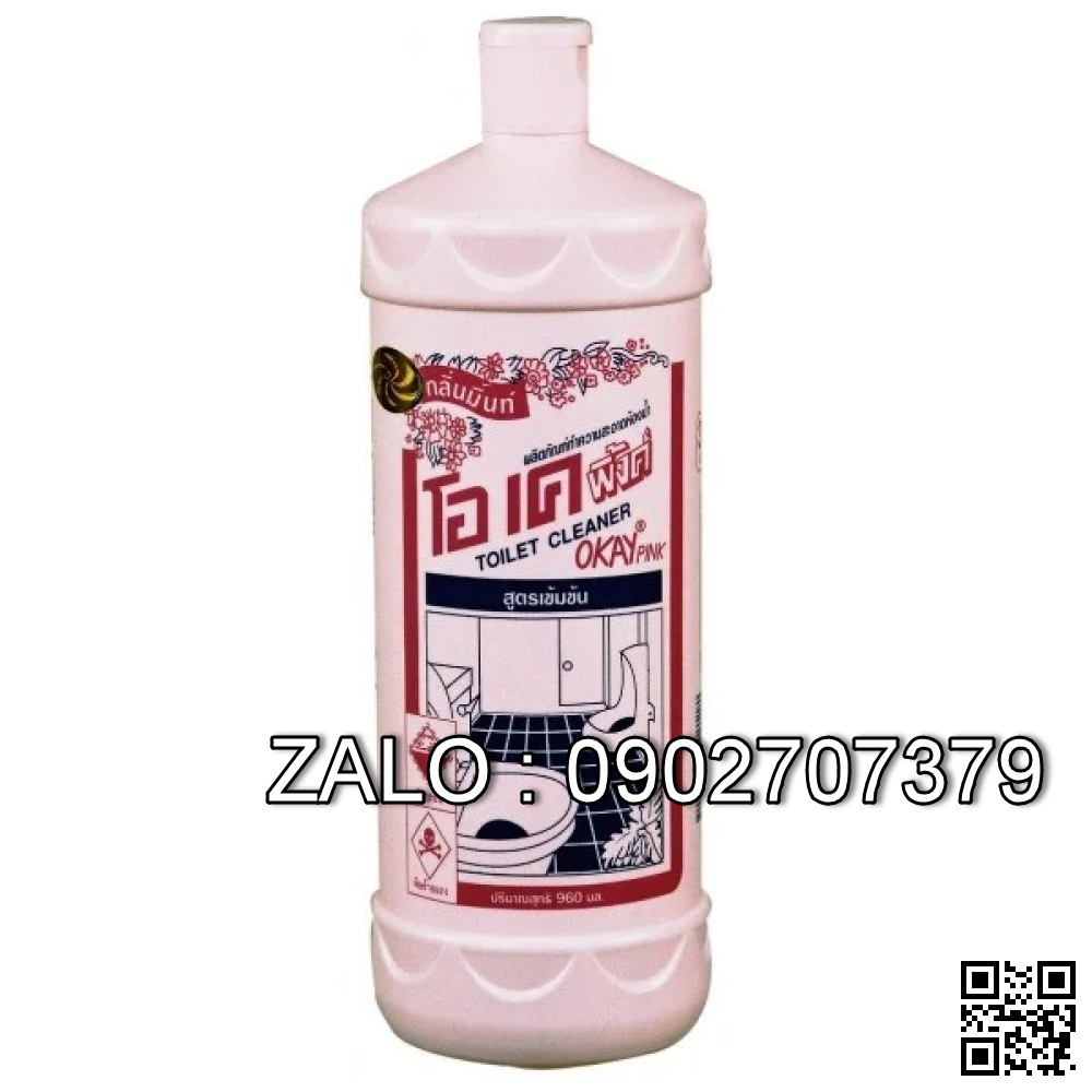 Thùng 12 chai nước tẩy bồn cầu nhà vệ sinh Thái Lan Okay (Kiện 10 thùng)
