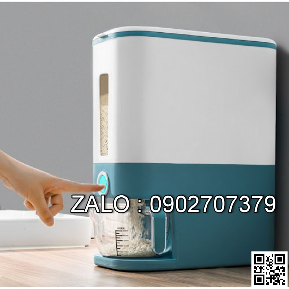 Thùng đựng gạo thông minh kèm gáo múc (Kiện 4 cái)