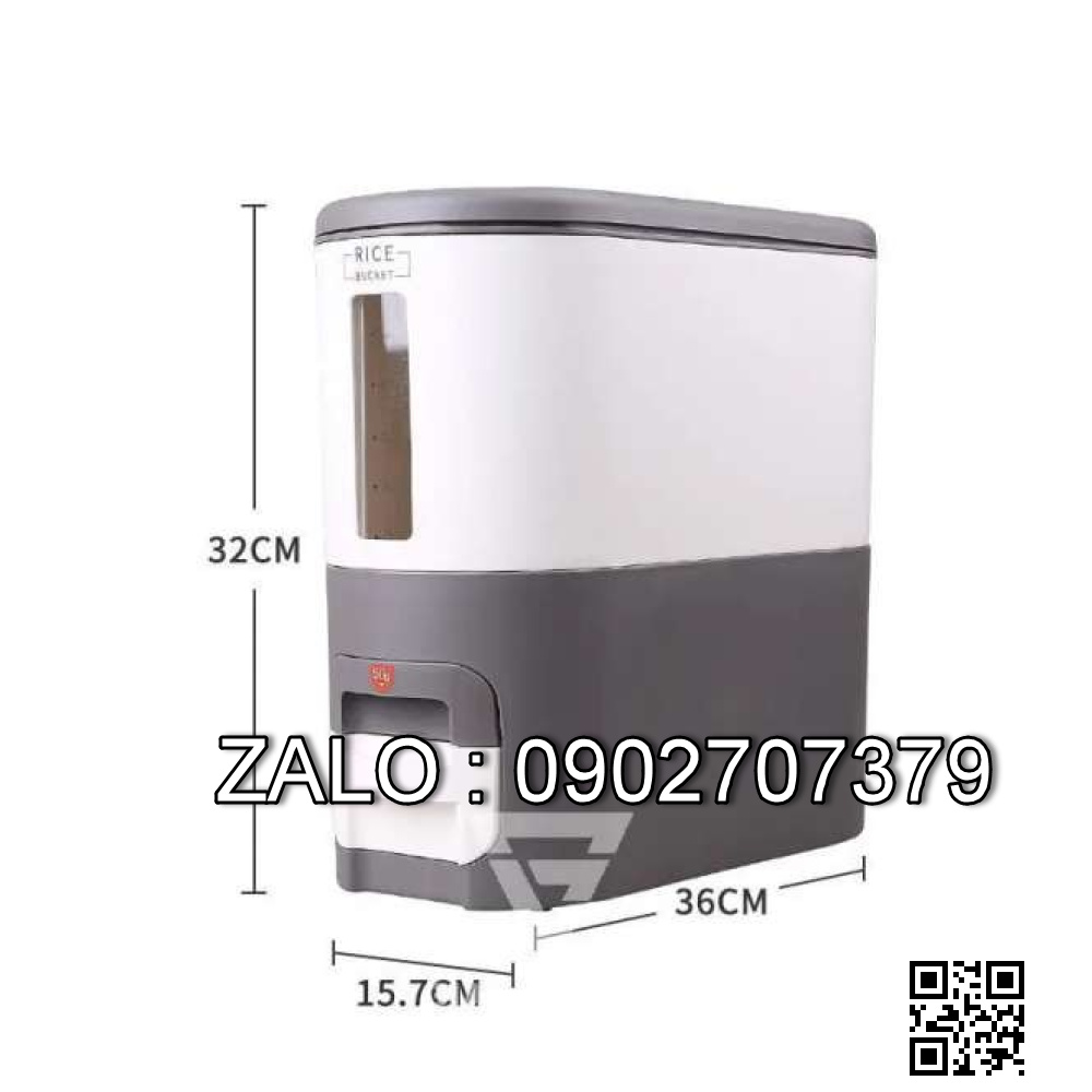 Thùng Đựng Gạo Thông Minh, Hộp Đựng Gạo Cao Cấp Nhựa Duy Tân 15 kg/25 kg