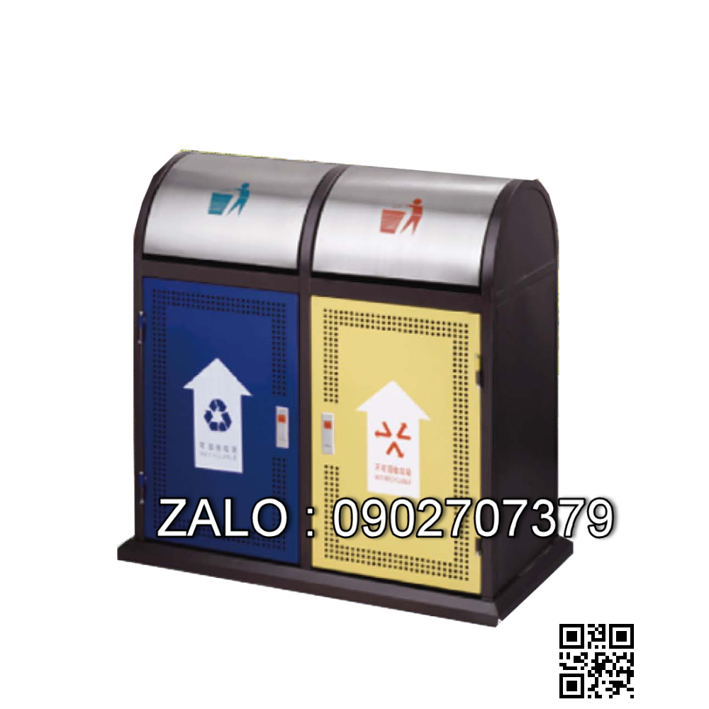 Thùng rác ngoài trời 2 ngăn A37-Q