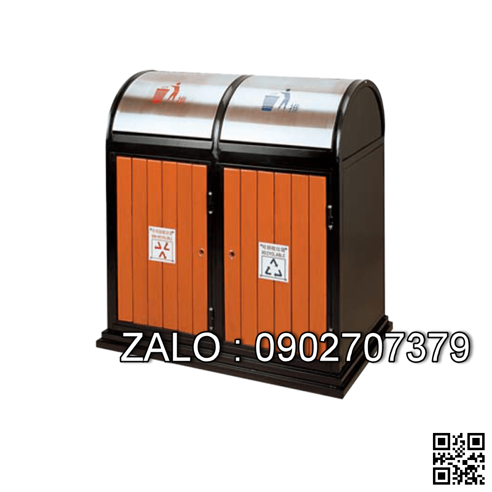 Thùng rác ngoài trời 2 ngăn A78