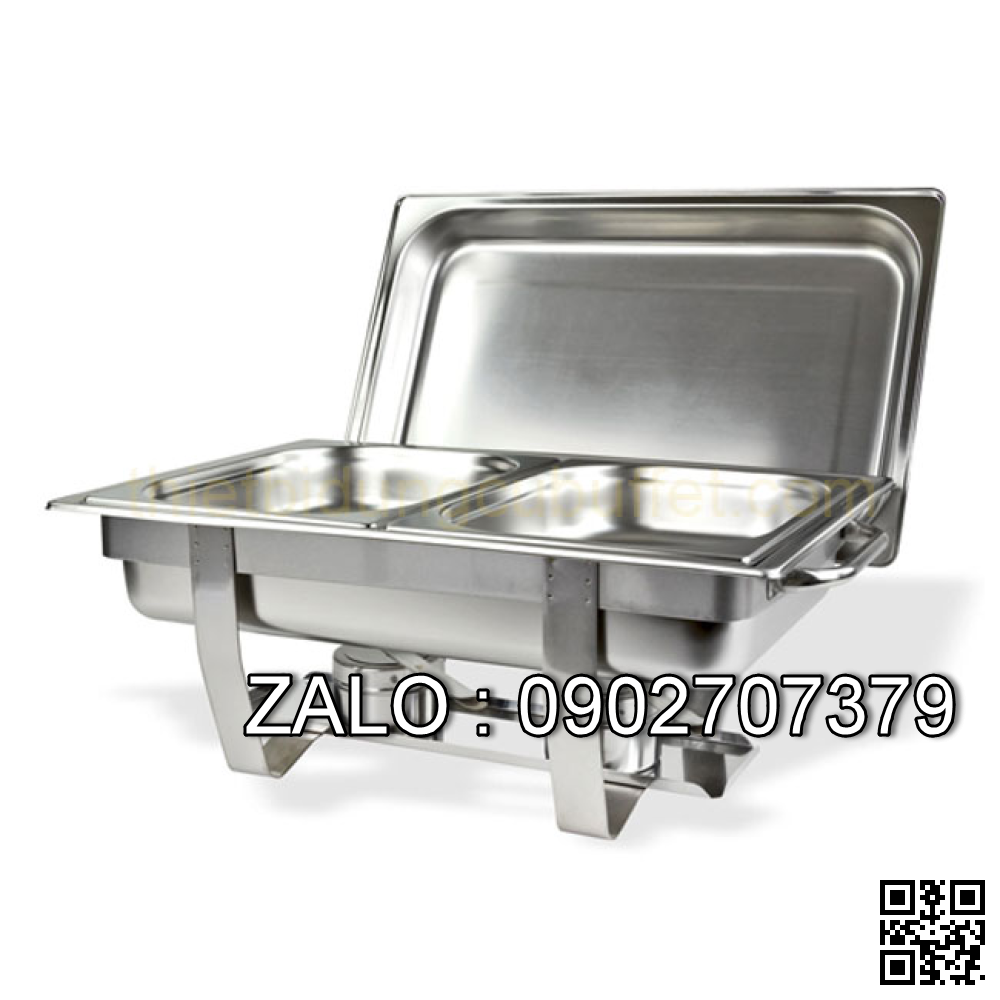 Nồi Buffet Chữ Nhật 2 Ngăn Nắp Rời NF2111-2