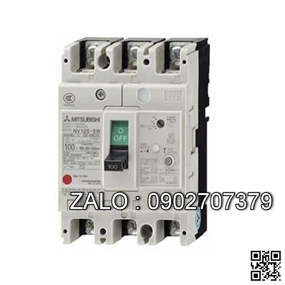 CB khối chống giật Mitsubishi NV63-HV 3P 60A 10kA 30mA
