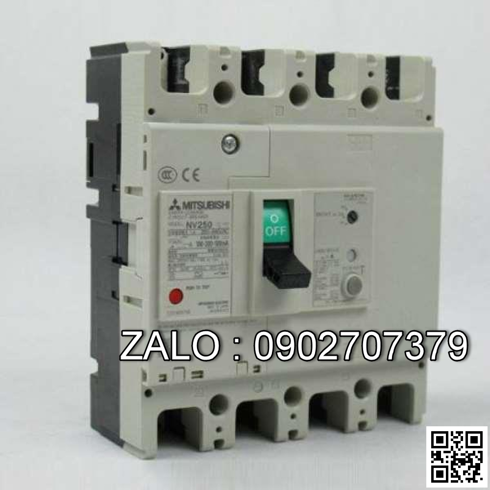 CB khối chống giật Mitsubishi NV250-SV 4P 150A 36kA 1.2.500mA