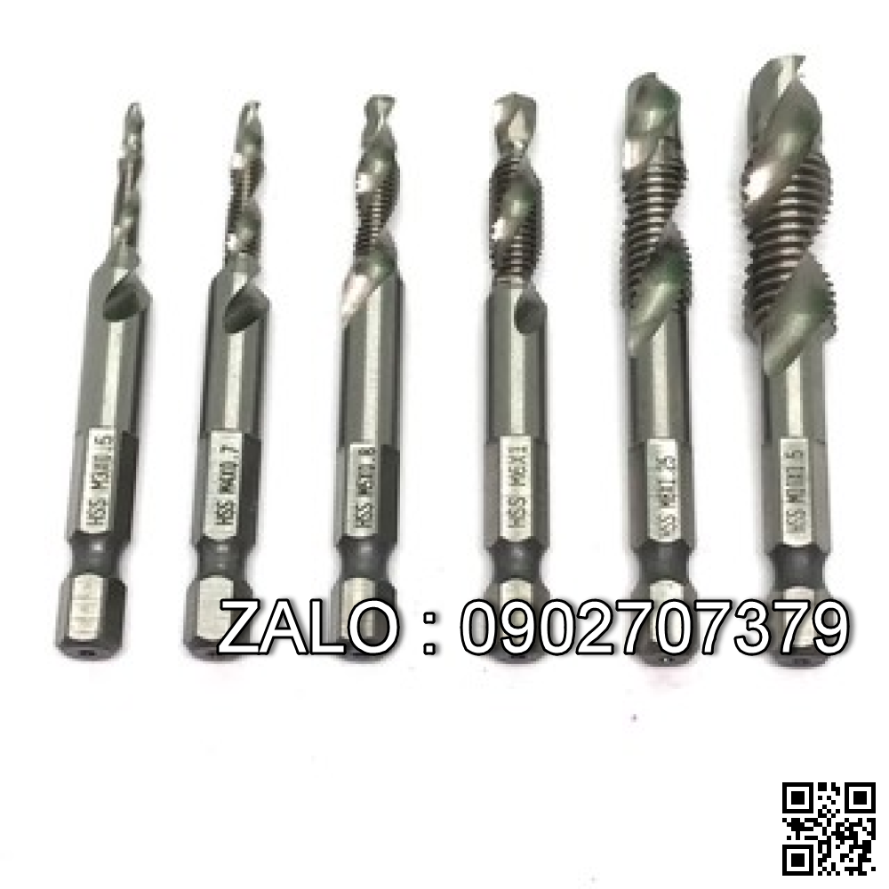Bộ 6 mũi khoan Taro Ren M3-M10 chân lục giác