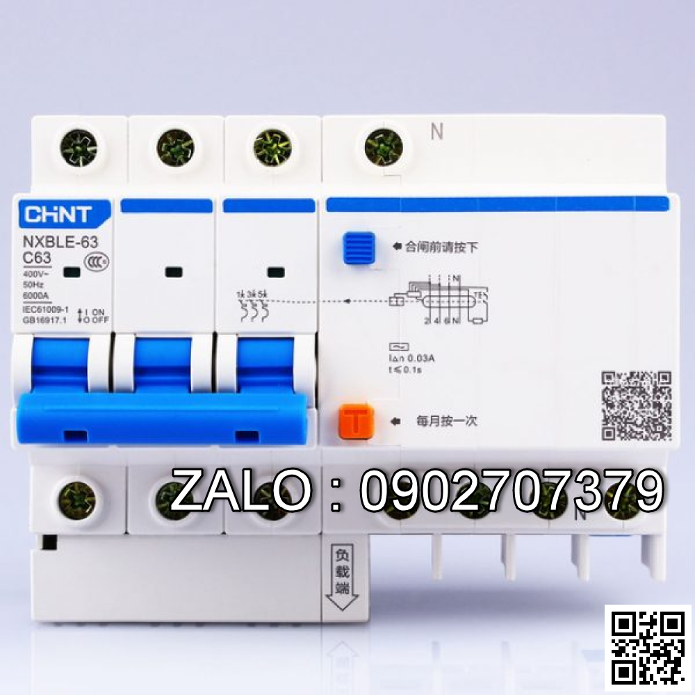 Atomat chống giật 3 pha 100A CHNT