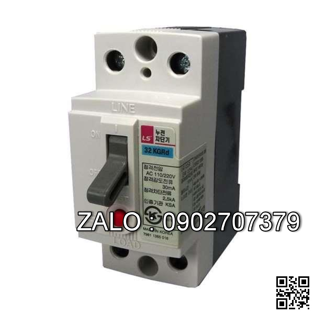 CB chống giật LS 32GRhS 20A 2.5kA 2P 30mA
