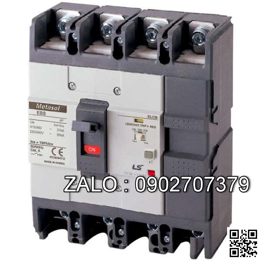 Cb khối chống giật LS EBS204c 200A 30mA 37kA 4P