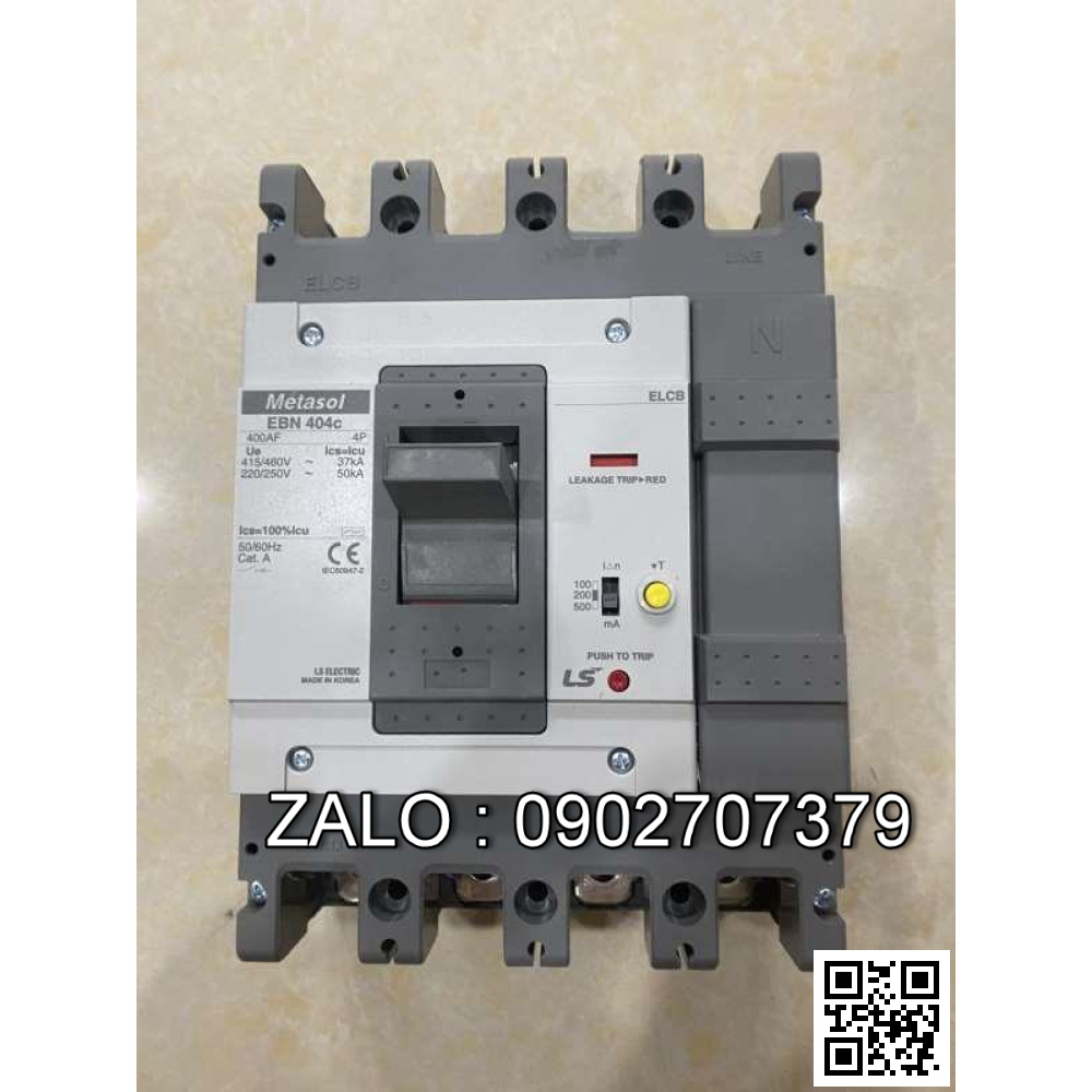 Cb khối chống giật LS EBN404c 250A 30mA 37kA 4P