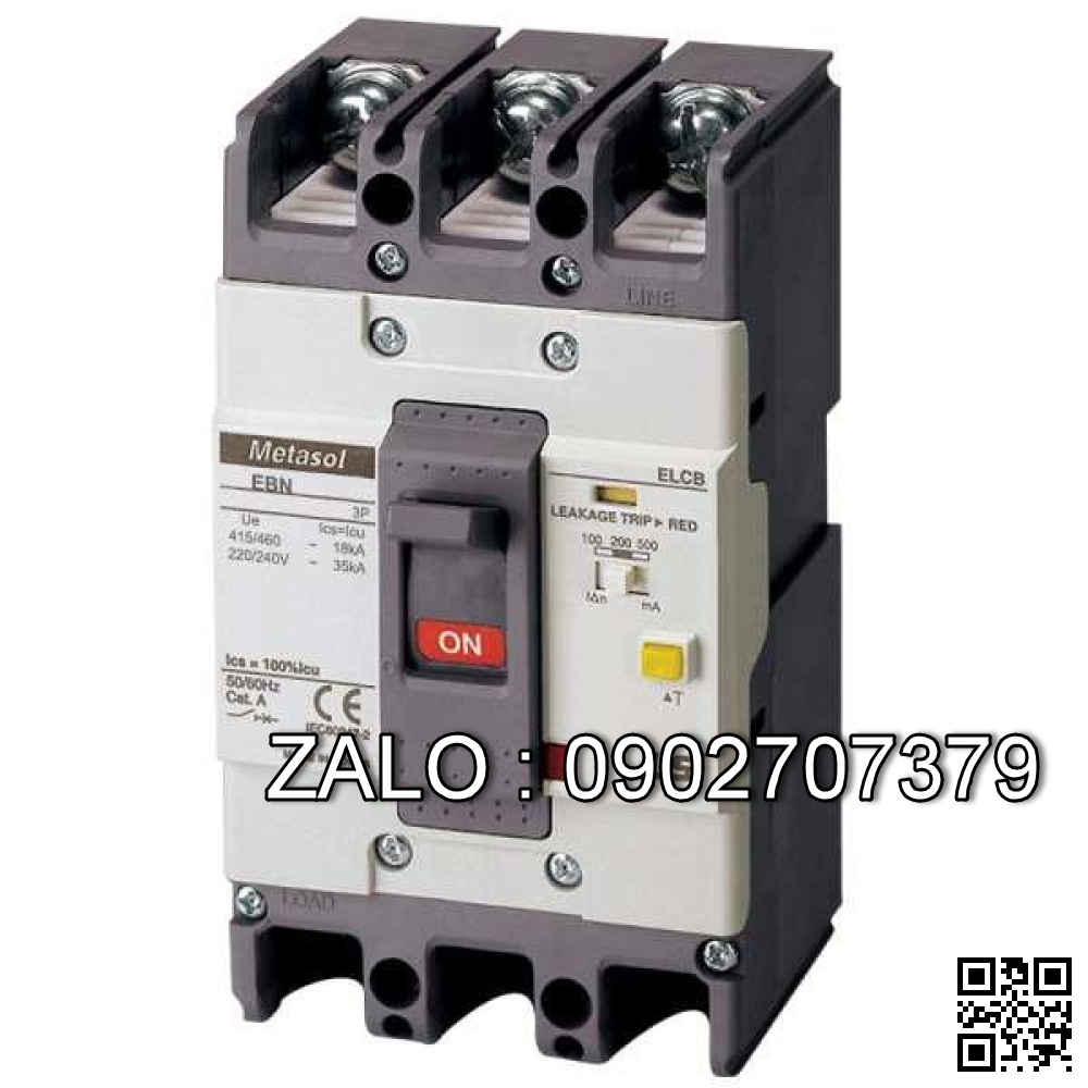 Cb khối chống giật LS EBN203c 200A (100-500mA) 26kA 3P