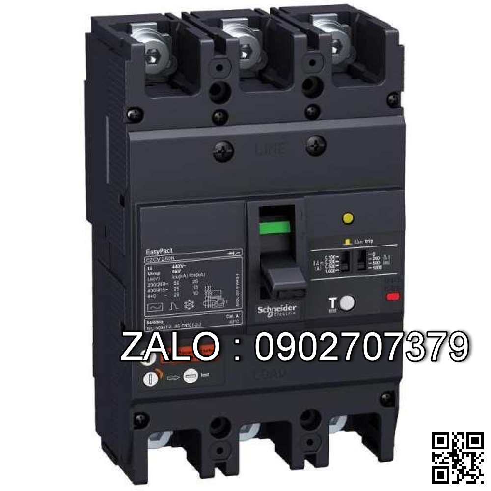 CB khối chống giật Schneider EZCV250H3250 250A 36kA 3P