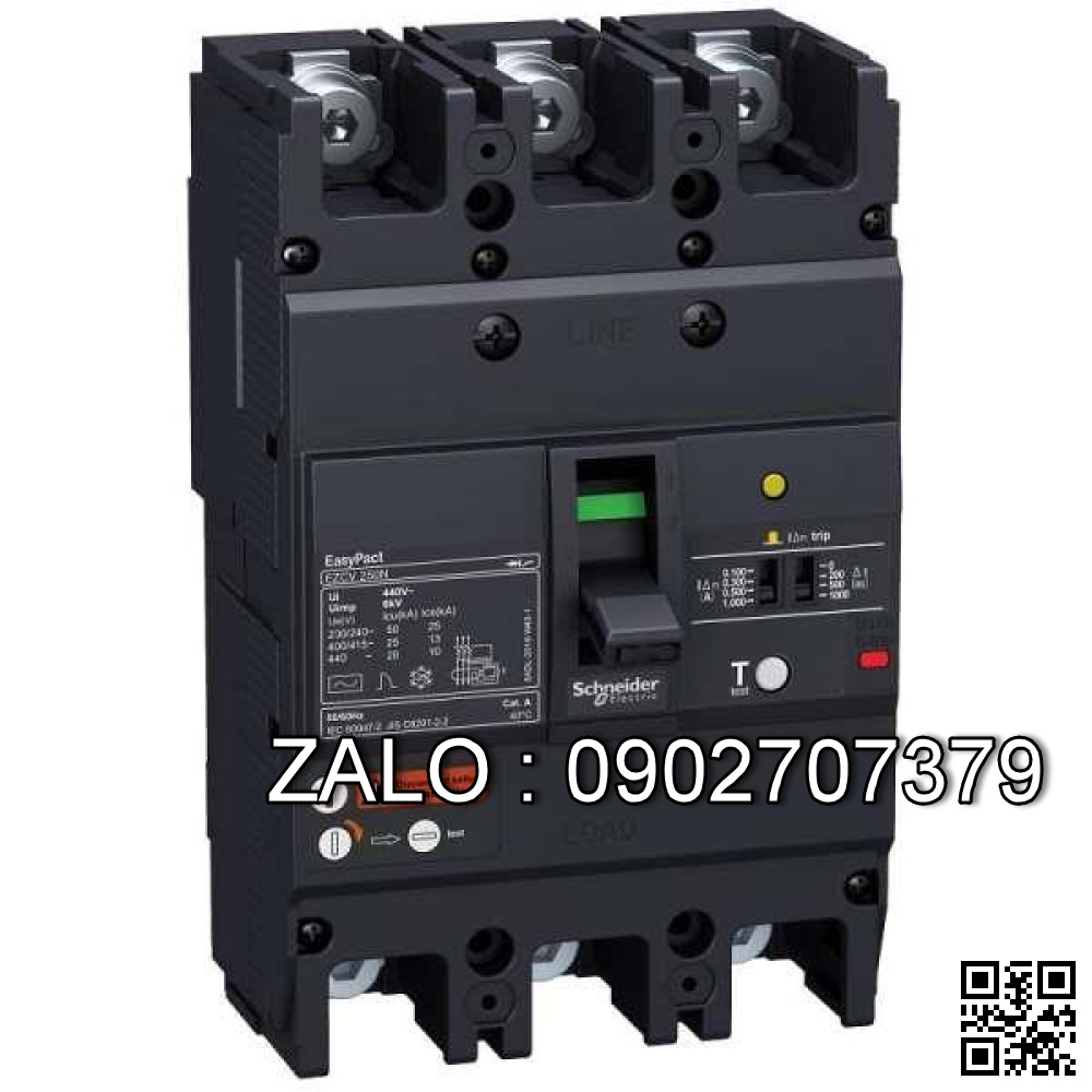 CB khối chống giật Schneider EZCV250H3160 160A 36kA 3P