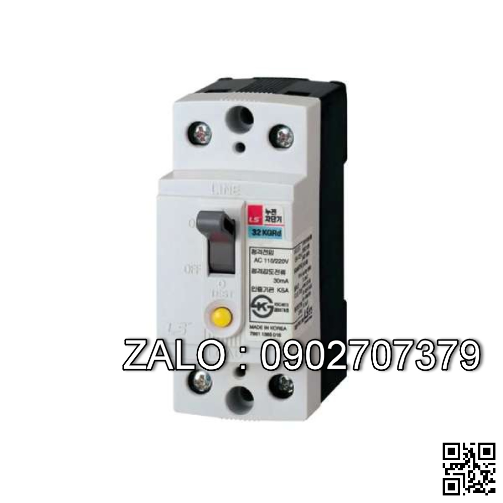 Aptomat chống giật LS ELCB 2P 30A 2.5kA 32KGRd