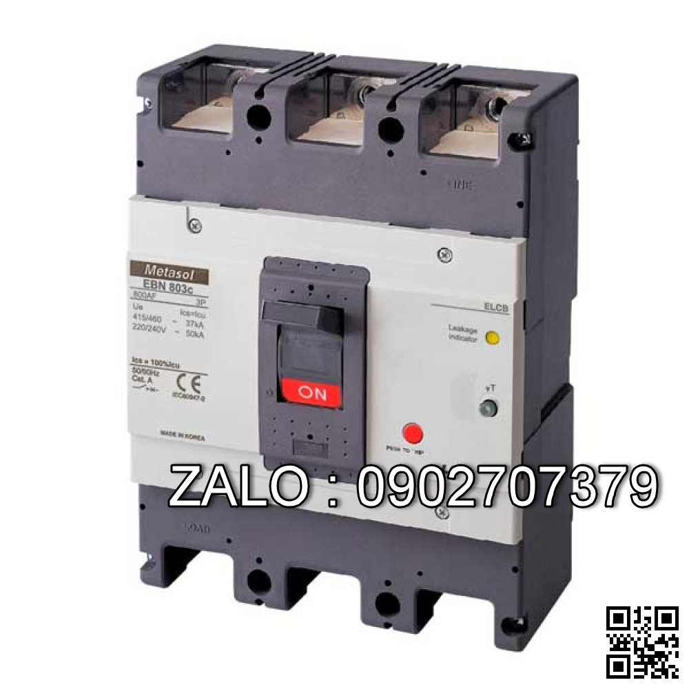Aptomat chống giật LS ELCB 3P 630A 37kA EBN803c