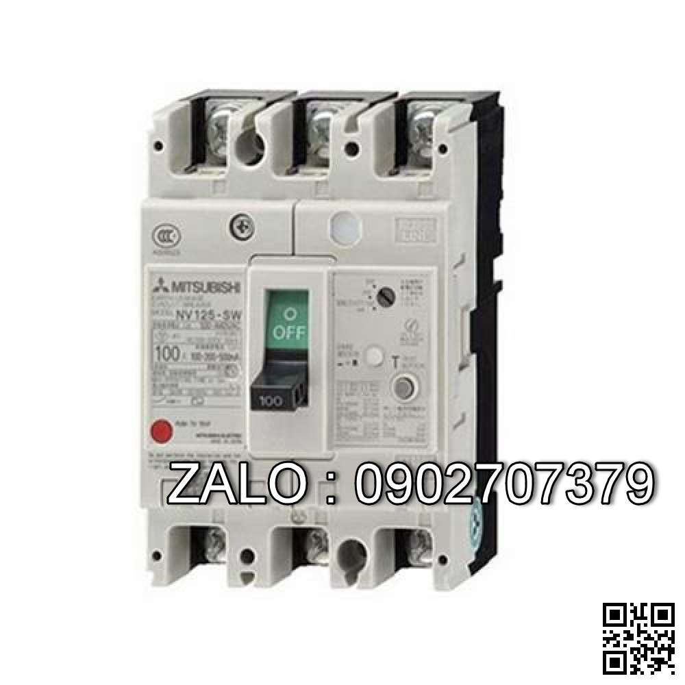 CB khối chống giật Mitsubishi NV63-HV 3P 50A 10kA 30mA