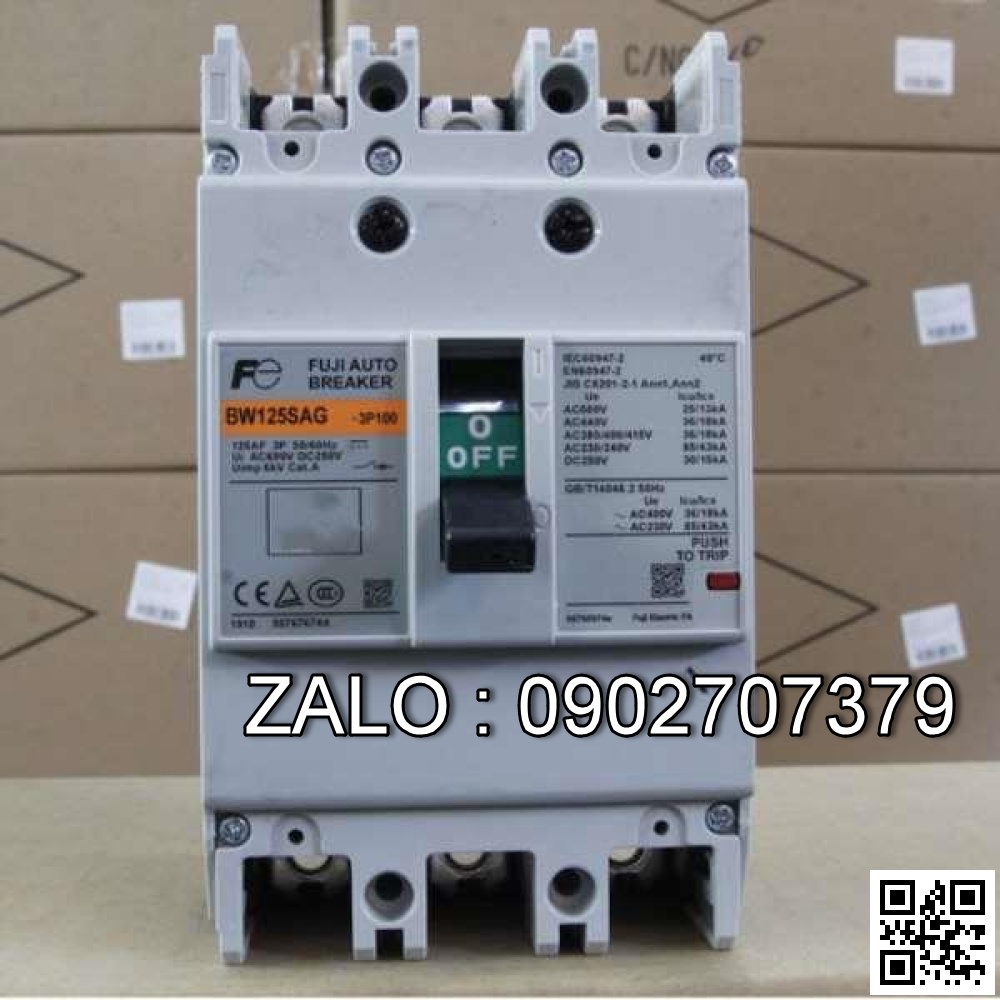 MCCB Fuji BW32SAG-3P 10A 2.5kA